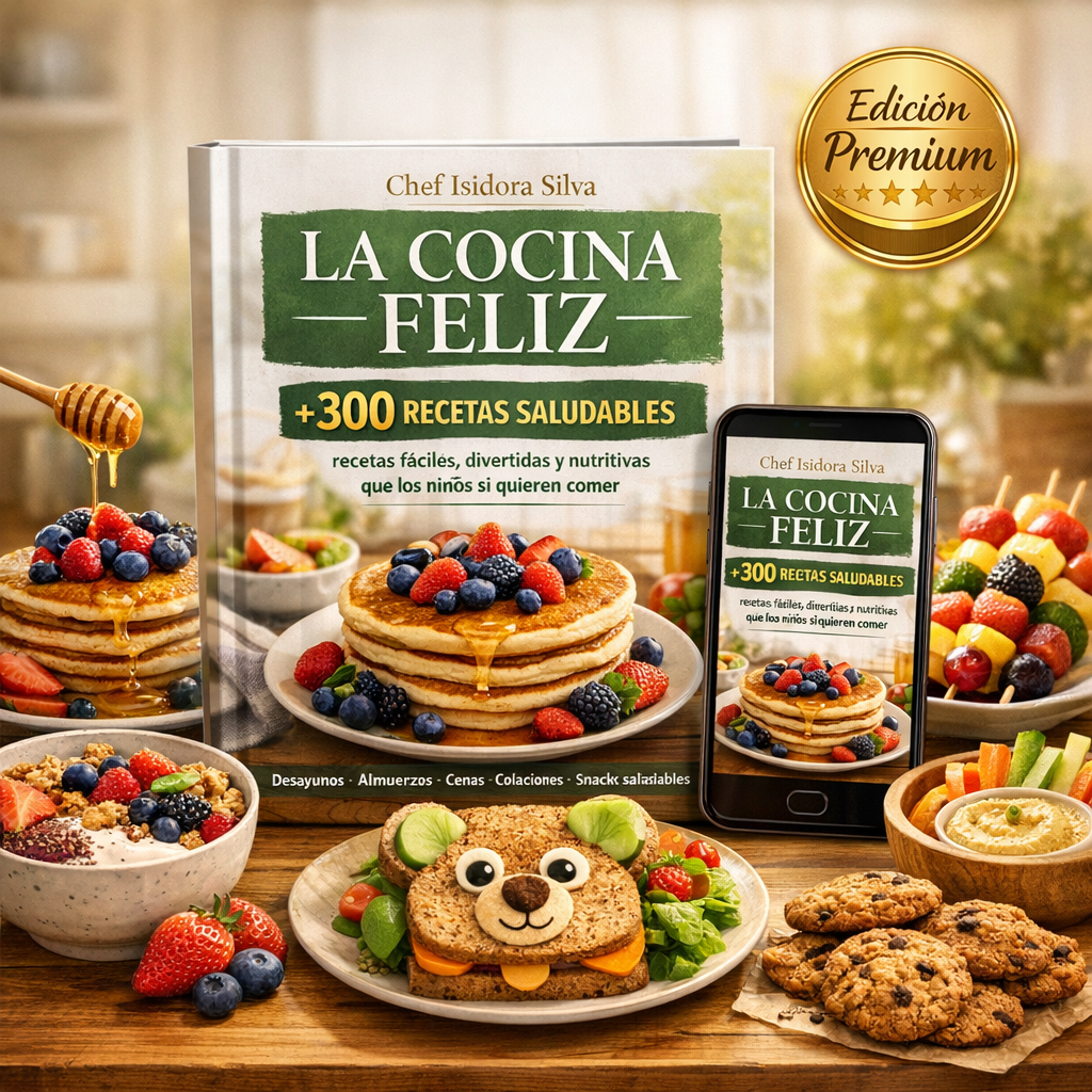 +300 RECETAS FACILES, DIVERTIDAS Y NUTRITIVAS EXCLUSIVAS + 6 REGALOS PREMIUM🎁